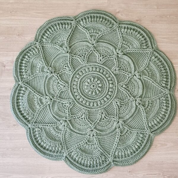 Floral crochet rug pattern